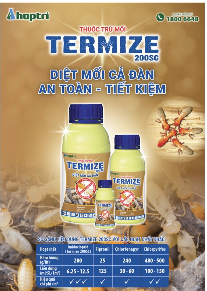 TERMIZE 200SC - Hóa chất diệt mối, phòng chống mối